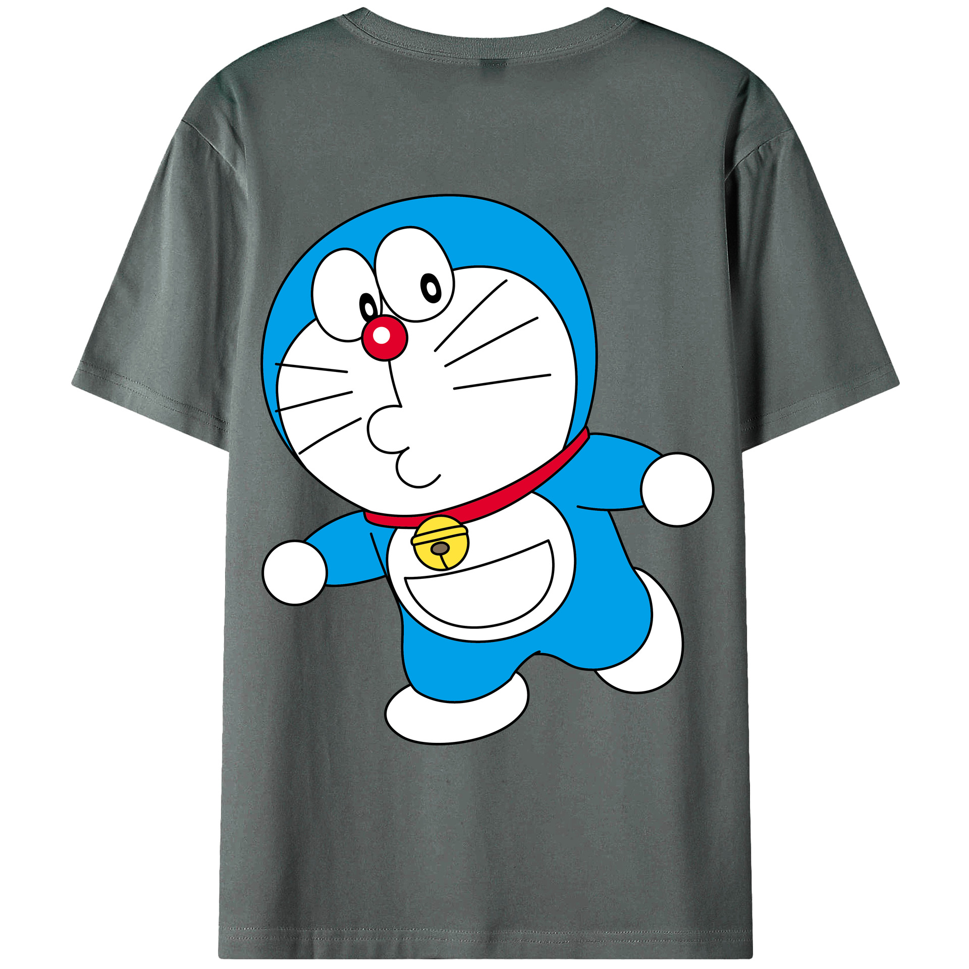 （画像用） ドラえもん Doraemon 綿100％ メンズ半袖Tシャツ（バックプリント） 通気性